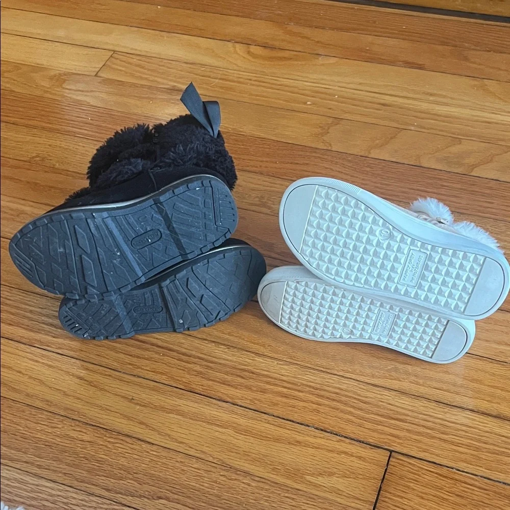 Cozy Black and Tan Kids Boots Bundle, size 10